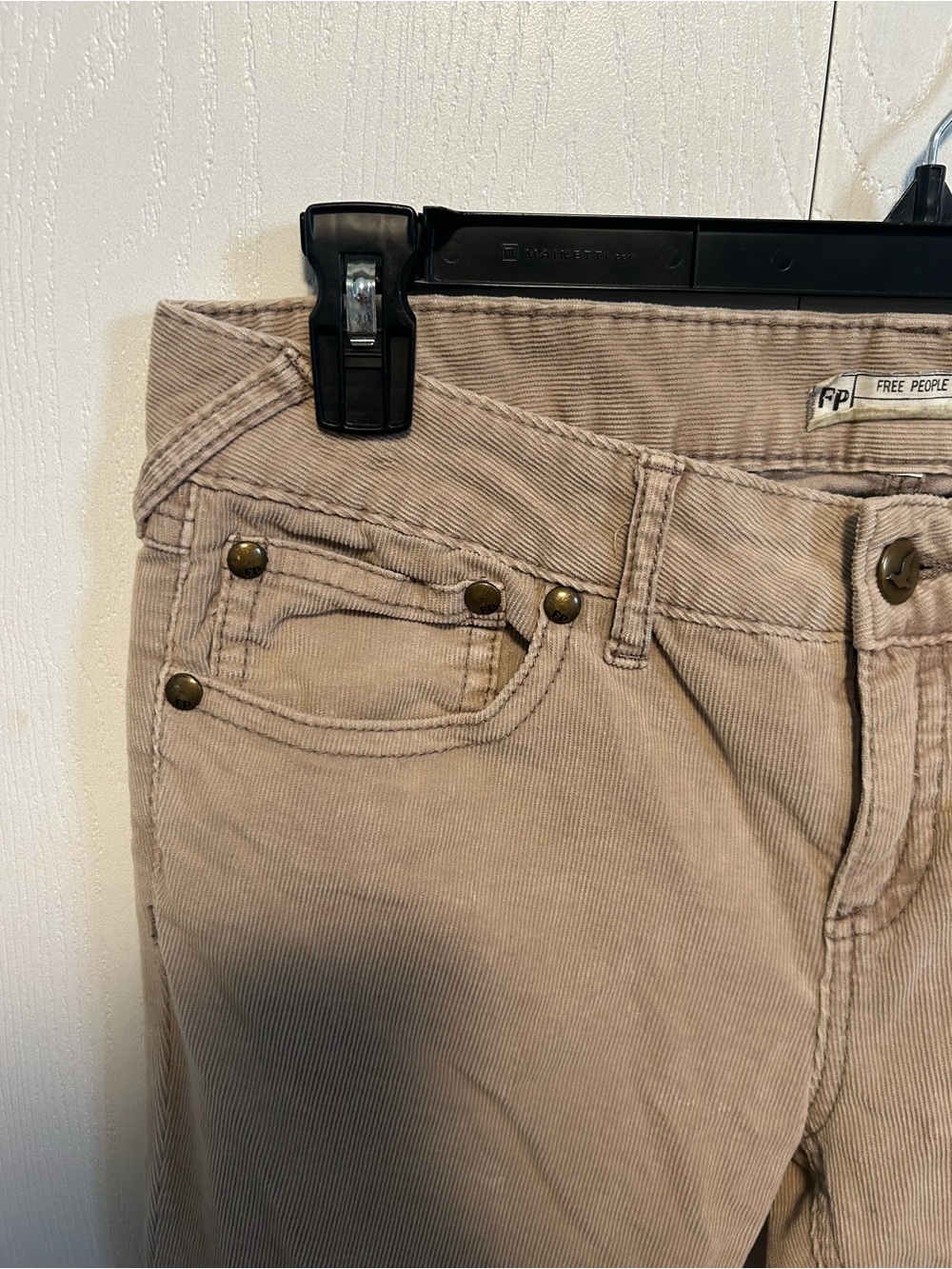 Free People Beige Corduroy Pants Size 31 - Picture 5 of 5